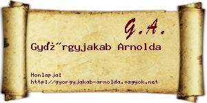 Györgyjakab Arnolda névjegykártya
